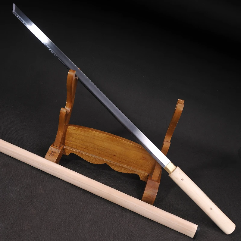 

Straight Blade Chinese Sword Tang Dynasty T10 steel clay tempered Hand-made Sword very sharp Japanese Samurai Sword Katana