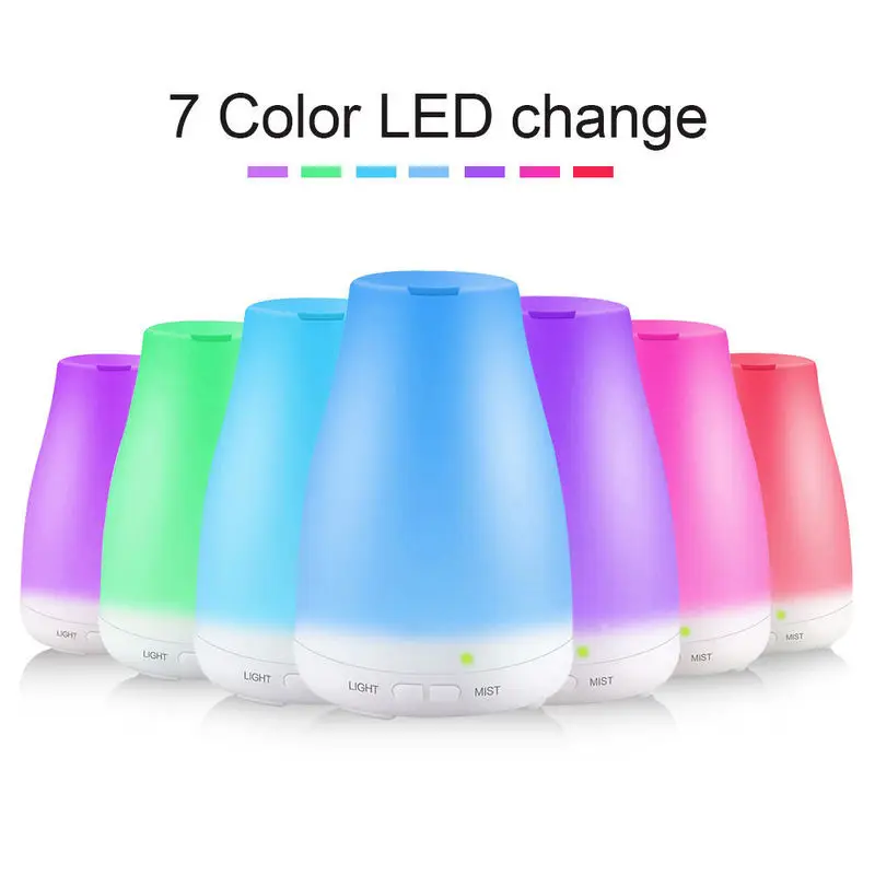 

Essential Oil Diffuser 100ml Aroma Essential Oil Cool Mist Humidifier 7 Color LED Lights Changing for Home Office Baby