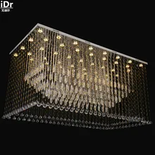 Large modern crystal hanging wire crystal engineering quality custom crystal lamp Europe Ceiling Lights Rmy 0225