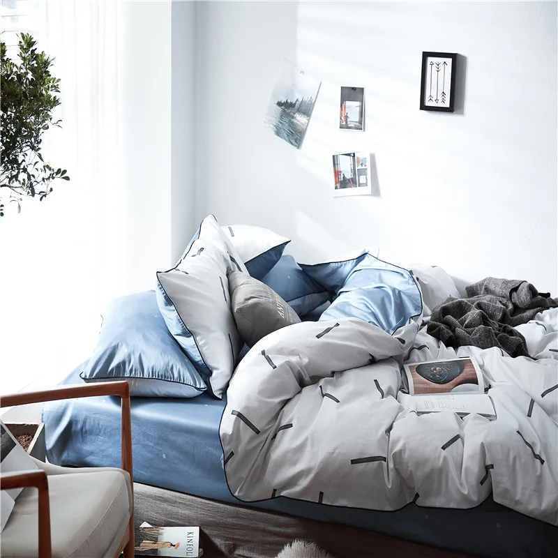 

Home Textile Summer Bedding Set Duvet Cover Set Geometric Bed Set 3/4pcs Bed Set Brief Bed Linen Duvet Cover + Bed Sheet Set