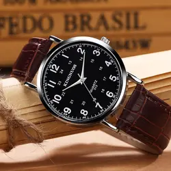 Relogio Masculino Мода 2019 г. для мужчин s часы лучший бренд класса люкс кожа Бизнес Кварцевые часы для мужчин Colck наручные часы Erkek коль saati