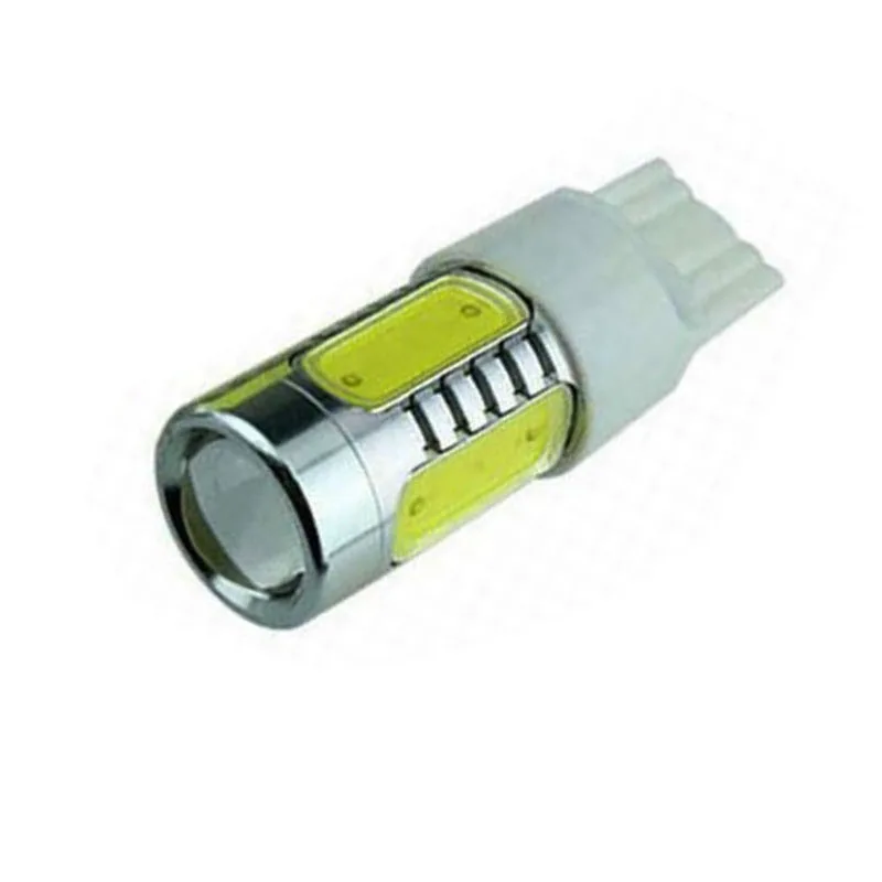 1pcs 7.5W T20 WY21W LED Turn Signal Light white 5 COB Chip with Lens