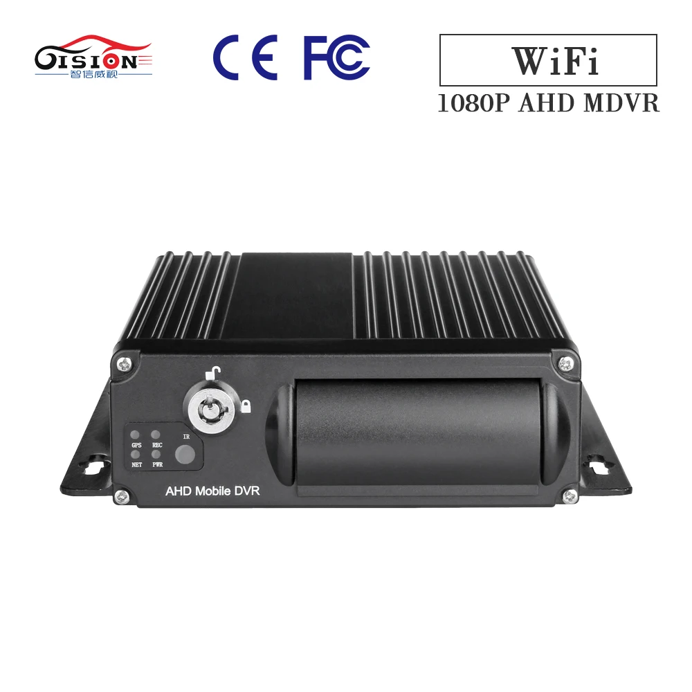 

GISION 1080P 4CH Wifi Mobile DVR SD card Delayed Shutdown PC/Phone Online Software Free Vehicle Surveillance For Bus Truck Taxi