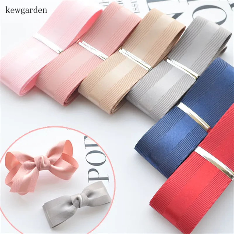 

Kewgarden 25mm 2.5cm Stripe Satin Ribbons DIY Bowknot Accessories Riband Handmade Tape Ribbon 10m/lot