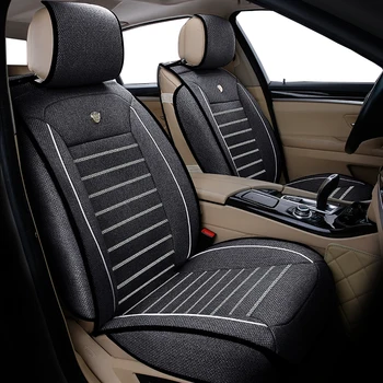 

Universal flax car seat covers for Mitsubishi ASX Lancer SPORT EX Zinger FORTIS Outlander auto accessories car stickers car seat
