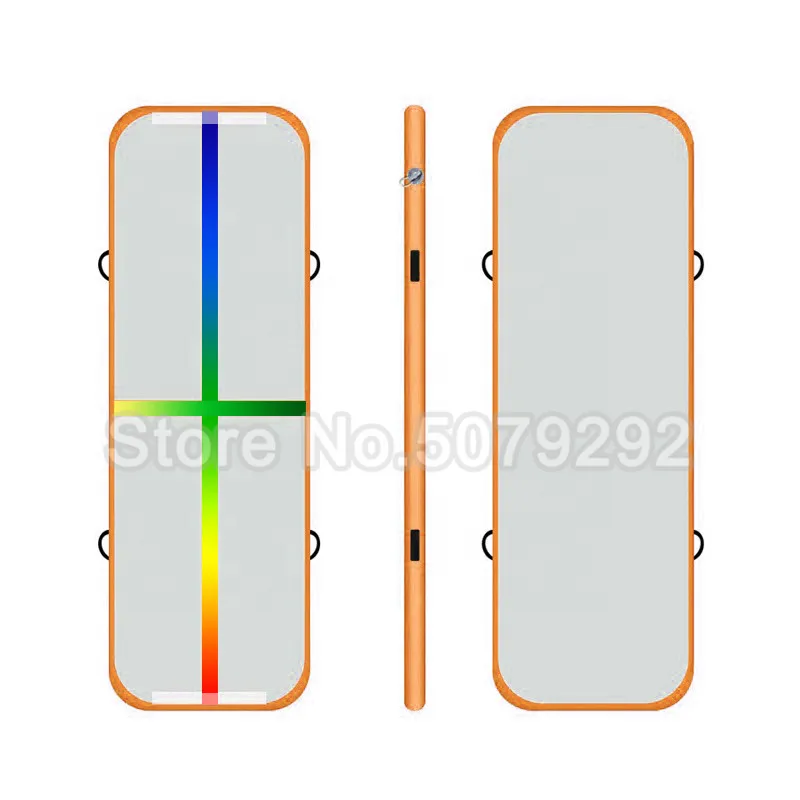 Дизайн надувной воздушный блок/воздушная доска для продажи 1*0,6*0,2 м Мини Размер надувной спортивный мат китайская фабрика мини Airtrack дешево - Color: orange rainbow line