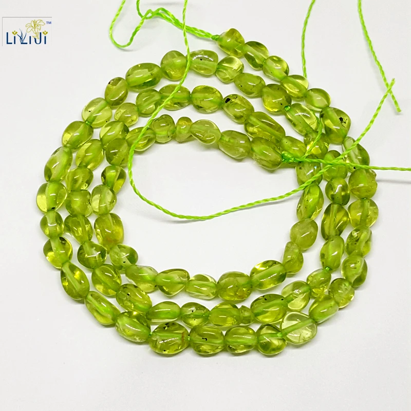

Lii Ji Natural Stone Peridot irregular beads DIY Jewelry Making Necklace Bracelet Approx 39cm