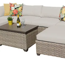 Всепогодный Открытый ротанга 7 шт набор мебели в гостинную мебель, диван для патио