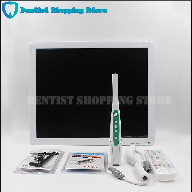  Dental Intra Oral Camera with 17 Inch LCD Monitor and WIFI HD-D Togeter with holder