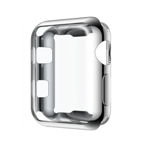 silver Защитный чехол для apple watch 44 мм 42 мм 40 мм 38 мм iwatch apple watch 5 4 3 2 1 Полный экран протектор оболочки аксессуары - Цвет: silver