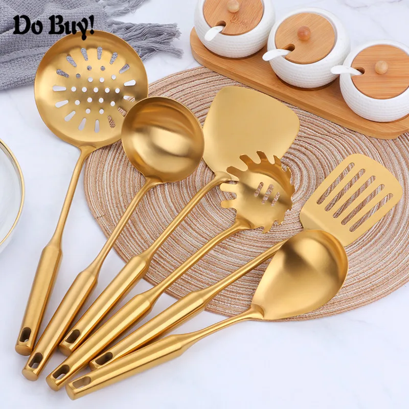 Cuchara de Cocina de 4 Piezas De Acero Inoxidable desmenuzadora Juego de utensilios Herramienta de Cocina Skimmer
