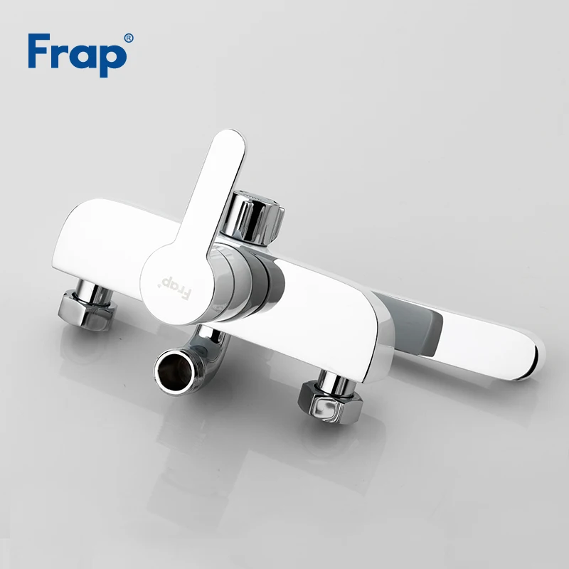 Billig Frap Weiß Dusche Armaturen Bad Wasserhahn Mischer Becken Armaturen Basin Waschbecken Tap Dusche System Sanitär Ware Suite F2441 + F1041