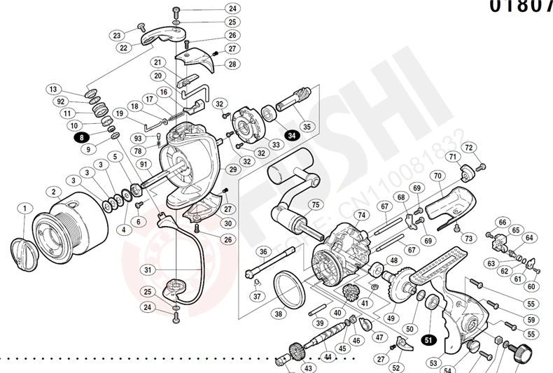 Комплекты шариковых подшипников для рыболовной катушки Shimano 02 ultegra 3000 4000 5000(всего 3 шт.) номер: 8*1 34*1 51*1 A-RB комплект подшипников