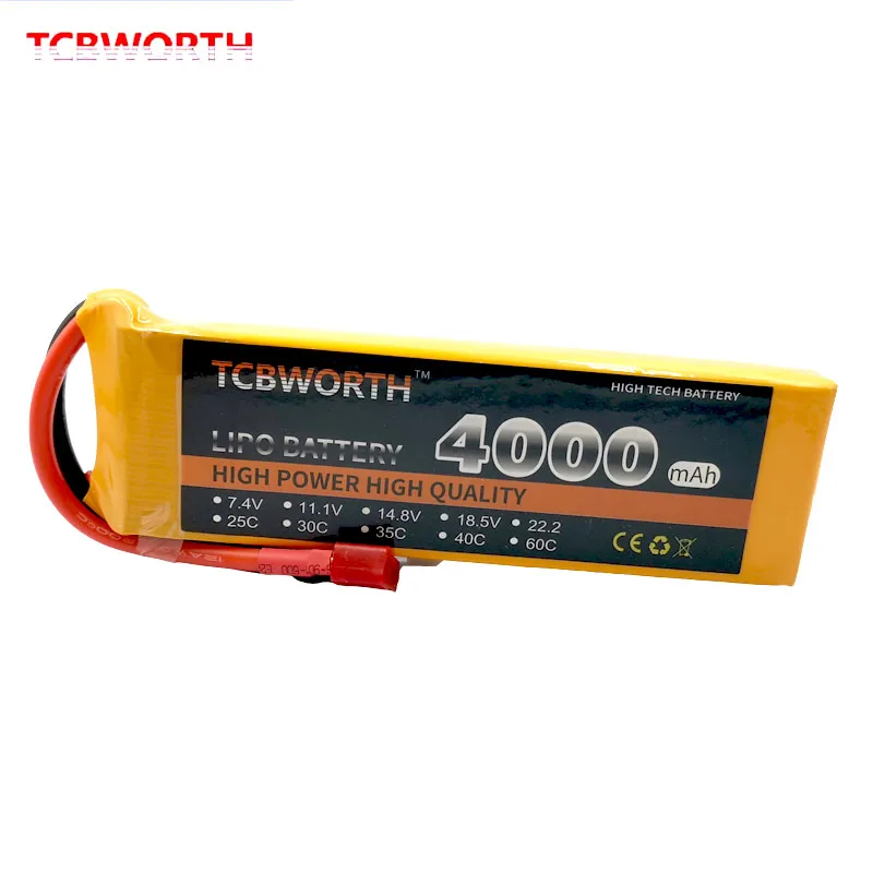 Аккумулятор LiPo 2S 7 4 в 4000 мАч 40C 60C для радиоуправляемого автомобиля вертолета