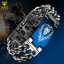 Настраиваемый Титановый стальной браслет WOW Alliance браслеты для женщин и мужчин игра косплей ювелирные изделия