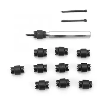 

13Pcs 3/8'' HSS Hex Shank Double Sided Rotary Spot Weld Cutter Drill Bit Remover Tool Kit Separate Spot-welded Panels Tools Set