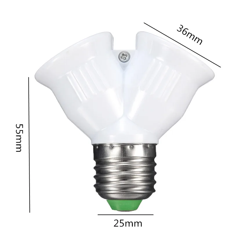 Цоколь лампы E27 к E27 двойной патрон Конвертер сплиттер адаптер для светодиодный светильник лампа 1А 220 В