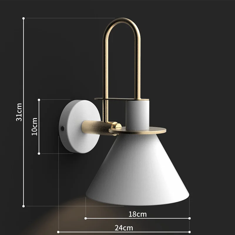 Post Modern Wall Lights Sconce Creative Iron Horn LED Nordic Simple Modern Wall Light For Bedside Wall Lamp Home Indoor Lighting Fixture E27 E26 (18)