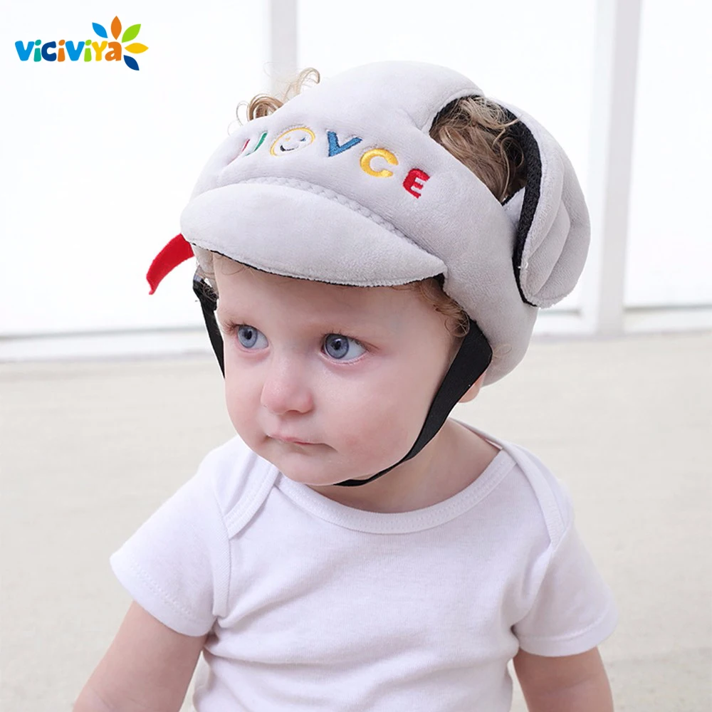 

Baby Infant Head Protection Soft Adjustable Hat Helmet Anti-Collision Security Safety Helmet Baby Play Protective Cotton caps