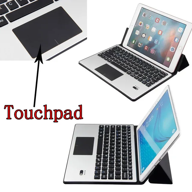 Best Offers Universal Ultra Thin Aluminium Dechatable Bluetooth Keyboard Touchpad & Deformable Case For Samsung Tab E 9.6 T560 T561 T565 Best Offers Universal Ultra Thin Aluminium Dechatable Bluetooth Keyboard Touchpad & Deformable Case For Samsung Tab E 9.6 T560 T561 T565