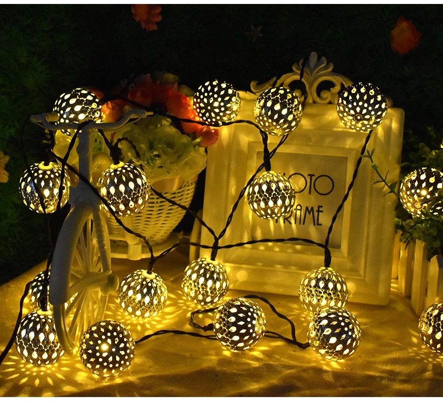 Светильник на солнечной батарее s 10/20, светодиодный Сказочный светильник в виде шаров, декоративный Праздничный Рождественский светильник, уличное свадебное украшение