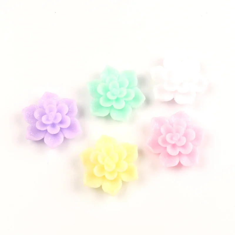 

LF 50Pcs Mixed Flowers Resin Decoration Flatback Cabochon Embellishment For Crafts Scrapbooking Diy Versiering Accessories