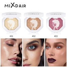 

MIXDAIR Shimmer Highlighter Powder For Face Double Color Palette Contouring Makeup Highlight Face Bronzer Highlighter Brighten