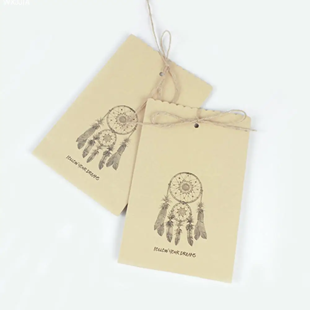 

2pcs/set Indian Dream Catcher Kraft Paper Gift Bag Gift Wrapping Paper Bag Nice Simple Design Dream Catcher Gift Packing Bags