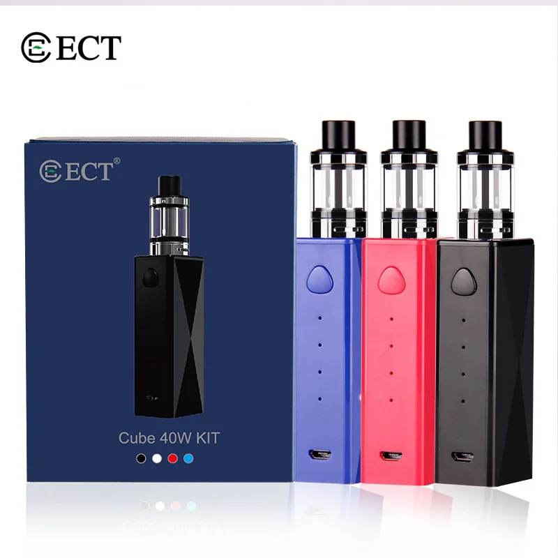 

ECT Cub 40W Mod Kit Electronic Cigarette 2200mAh Built-in Battery Vape VW Box Mod 2ml Tank Atomizer Cube40 40 Vaporizer Kit