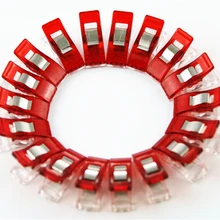 100 шт. Пластик Зажимы для пэчворка Вышивание DIY ремесла, стёганое одеяло ing клип Клевер чудо клип 2.7*1 см