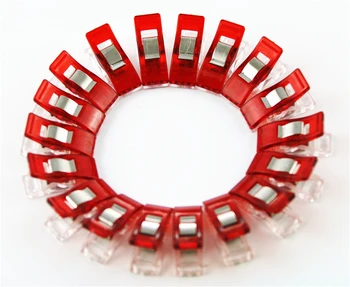 

free ship New 100PCS Plastic Clips For Patchwork Sewing DIY Crafts, Quilt Quilting Clip Clover Wonder Clip 2.7*1CM