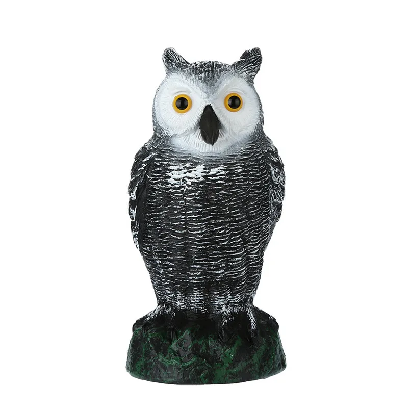 Owl model Large Realistic Owl Decoy Head Weed Pest Control Crow Scarecrow Home Garden decoration #2h01 (1)