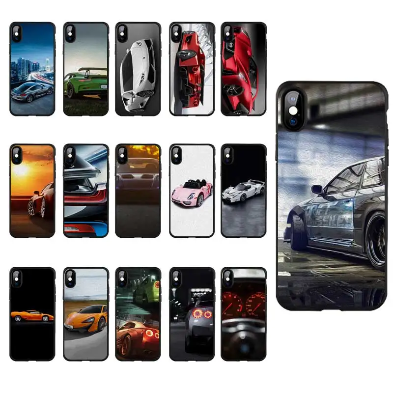 M294 по форме спортивного автомобиля Черный силиконовый чехол для Apple iPhone 11 Pro XR XS Max