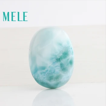 

Natural larimar stone pendant, 7.56 gram, egg shape in 20mm*27.5mm, wathet color, rare stone pandant, treasure gift