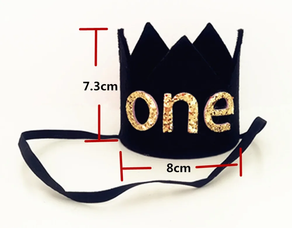 Мальчик первый день рождения черная фетровая корона ребенок 1-й 2-й 3-й день рождения шляпа День рождения Smash шляпа-торт для мальчика фото реквизит