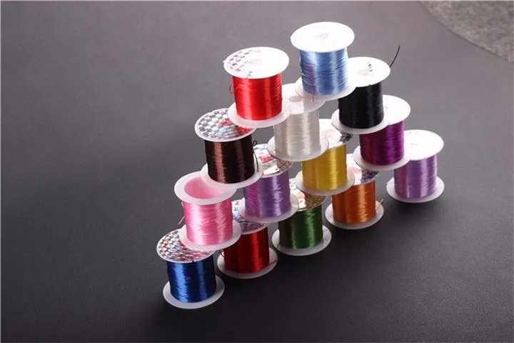 2  1 Roll Multi-Colors Strong Elastic Cord Beading Stretch Thread String Rope for DIY Jewelry Bracelet Making Accessories