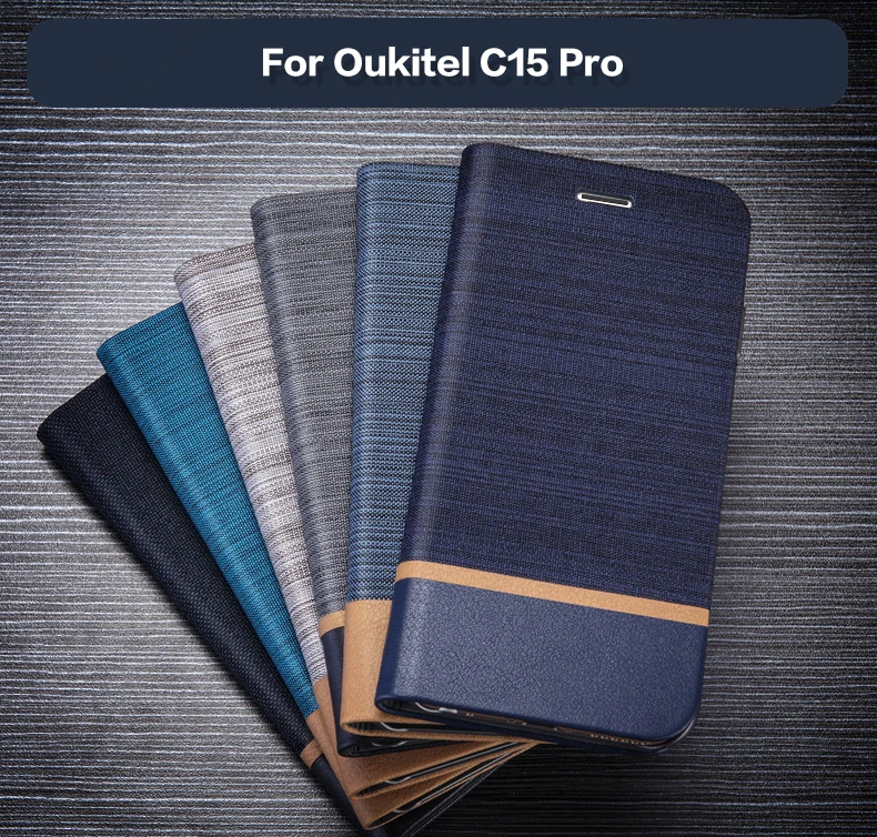 

PU Leather Wallet Case For Oukitel C15 Pro Business Phone Case For Oukitel C15 Pro Flip Book Case Soft Tpu Silicone Back Cover