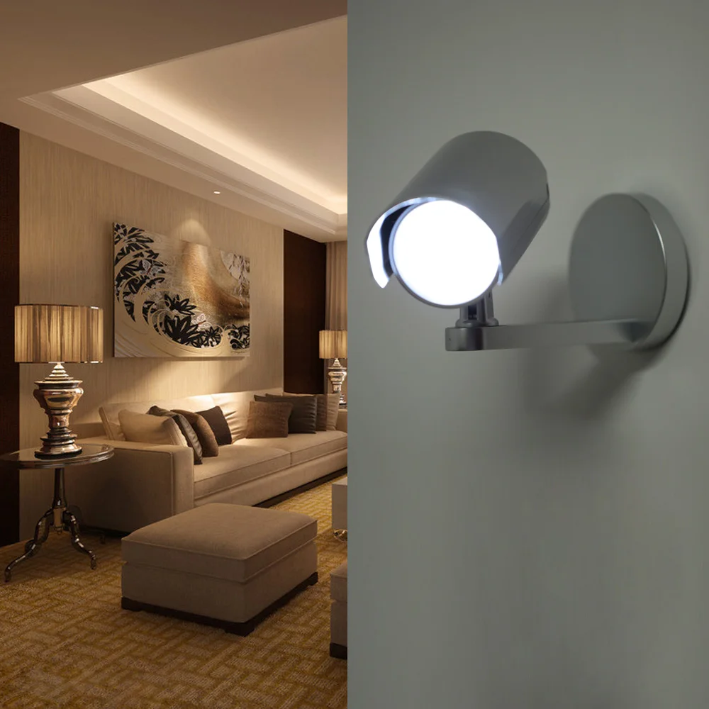 

High bright 50LM Wall Lamp Security Rotatable 6LED PIR Motion Sensor Light Activated with Removable Cap for Porch Corner Indoors