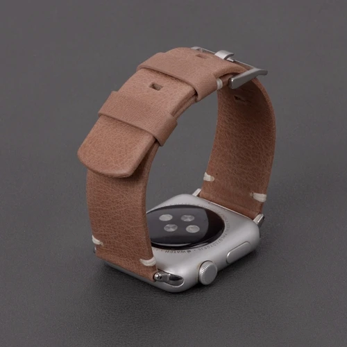 EACHE очень длинный высококачественный ремешок из натуральной кожи для Apple Watch 42 мм для мужских кожаных ремешков для i Watch Series 1 2 3 4 - Цвет ремешка: Beige-S