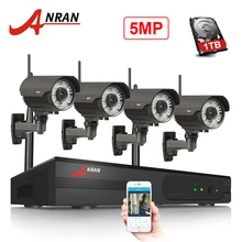 ANRAN CCTV Camera System 5.0MP Full HD H.265 Outdoor Waterproof Security Surveillance Kit P2P Wireless WIFI Security Camera