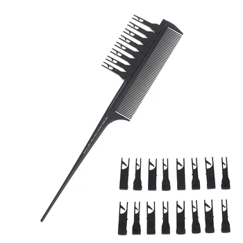 

Adjustable Sectioning Highlight Comb Professional 2 Side Hair Dyeing Comb Weaving Cutting Brush Salon Hair Coloring Styling