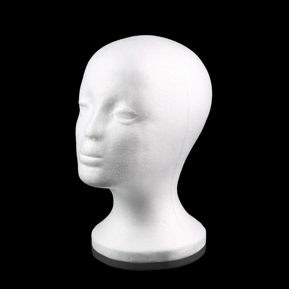 White Polystyrene Styrofoam Foam Mannequin Manikin Head Display for Wig