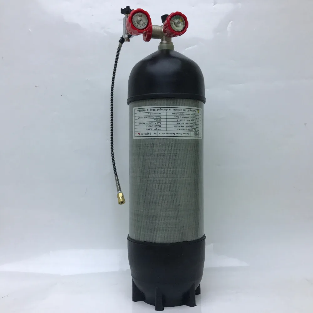 AC109101 Новый 4500Psi 9L композитного углеродного волокна цилиндр воздуха для дайвинга или pcp духовое ружье охота с клапаном и АЗС