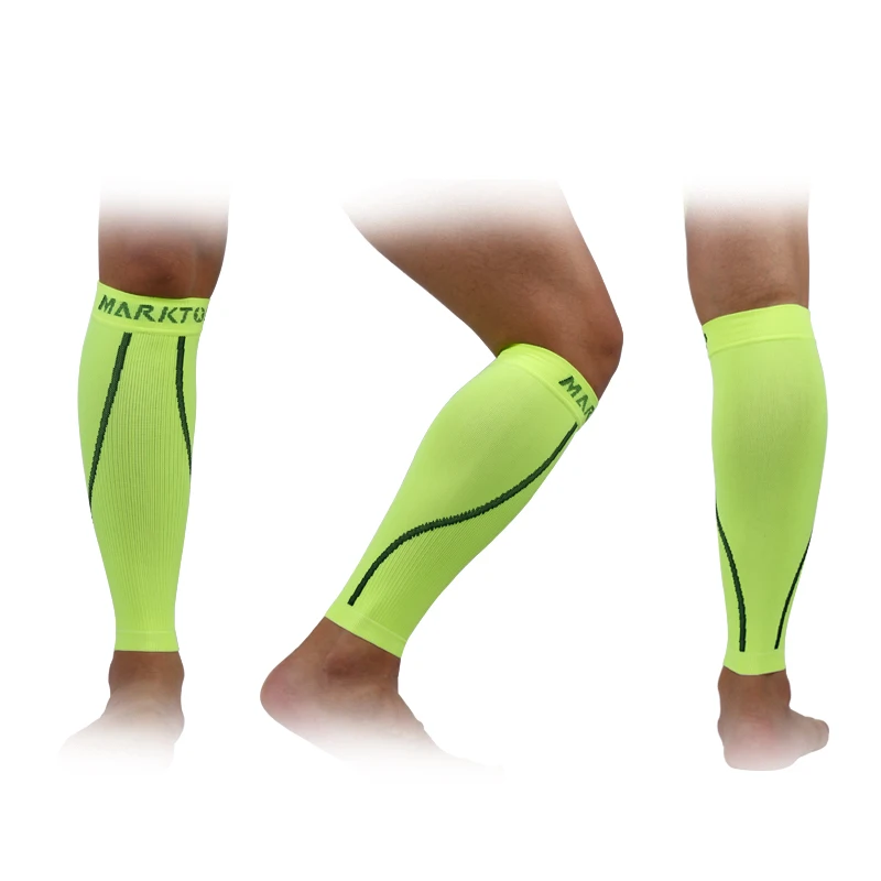 Marktop Legwarmers Support Compression Sleeve Support Sports Leg Warmer Cycling Running Football Sock Protector Fluorescent 5199