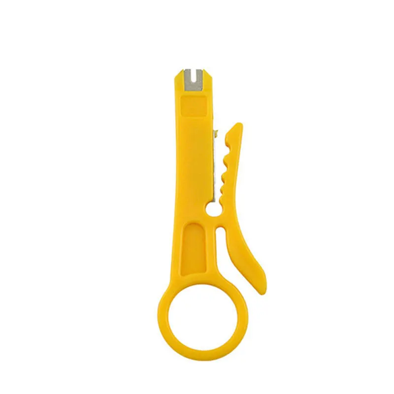 

RJ45 RJ11 Cat5e Cat6 WIRE STRIPPING KNIFE stripper for round/flat Telephone Monitor Network cable module Crimping Tool