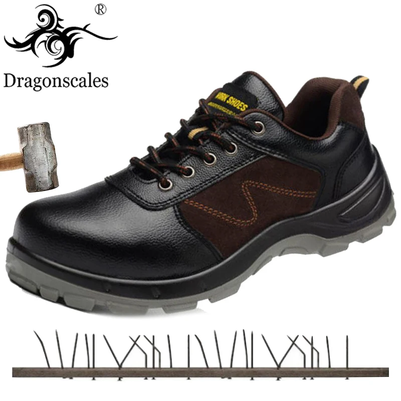 

2019 New High Quality Safety Shoes Men's Lightweight Steel Toe Cap Non-slip Waterproof Work Shoes Anti-puncture Breathable
