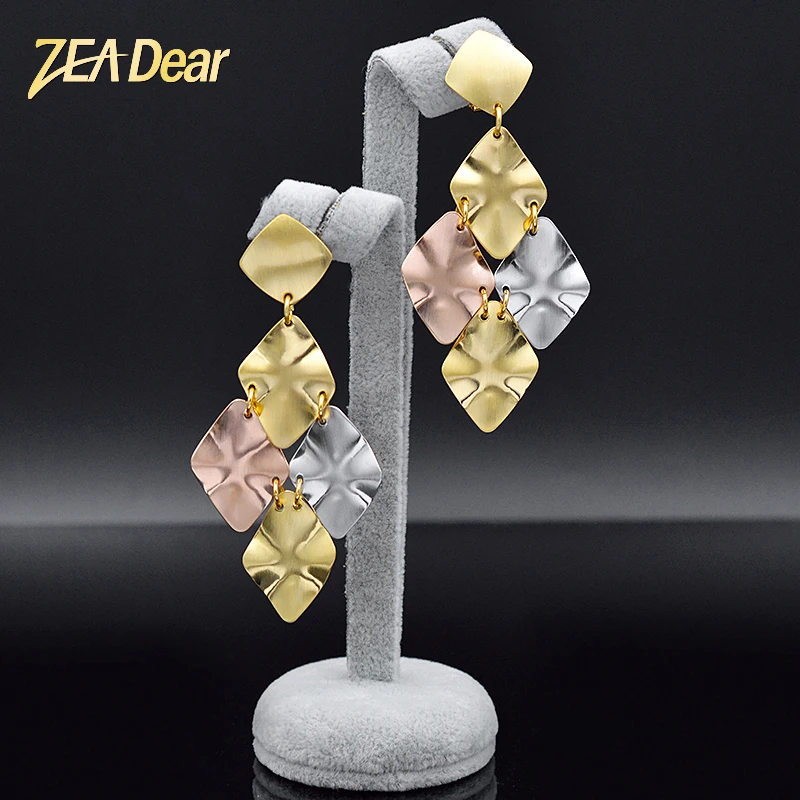 ZEA Dear Jewelry Long Drop Earrings For Women Dangle Hot Selling Big Wedding Gift Bohemia Findings | Украшения и аксессуары