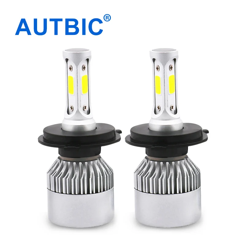 

AUTBIC 12V Car LED Headlight Kit H1 H3 H4 H7 H11 9005 9006 LED Light Bulbs 60W 8000LM 6500K COB Headlamp Bulb Auto Fog Lamps
