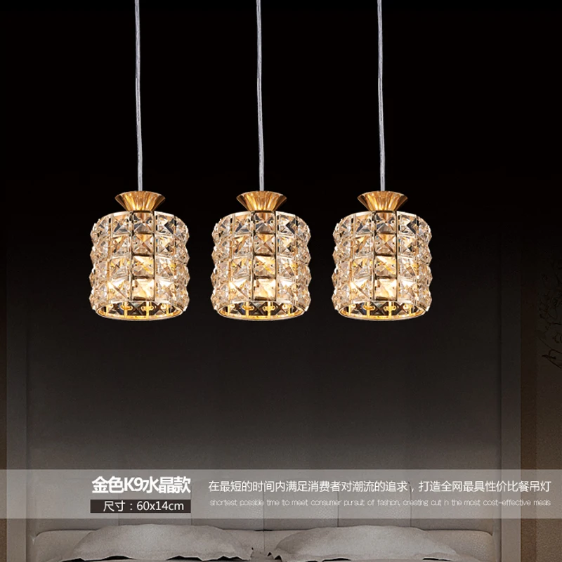 

2018 New living room lights led modern mini chandelier crystal pendant lamp