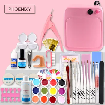 

Manicure Set Gel Nail Polish Kit 36W Dryer Lamp False Tips Nail Brushes Nail Extension Kit Tools For Nail Art Kit